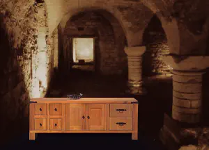 Model Vienna – clean-lined cabinets with many drawers, forged details, painting or rush panels, photo 3